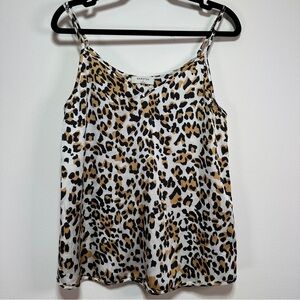 Aritzia Babaton Leopard Print Tank Top | Relaxed Cami Blouse | Size S